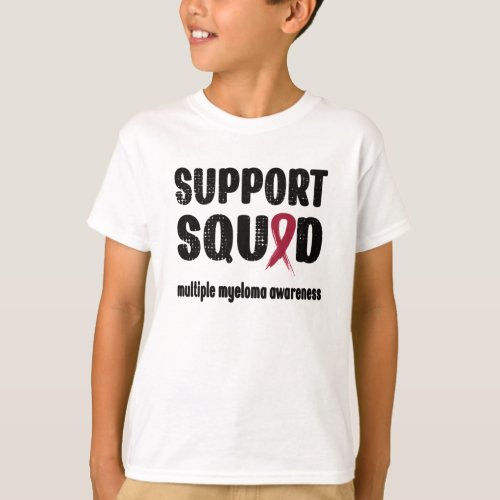 Support Squad Multiple Myeloma Awareness Ribbon T_Shirt