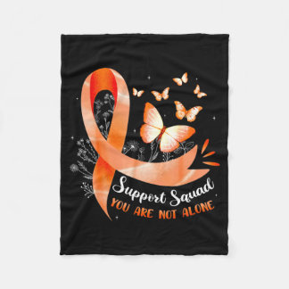 Support Squad Not Alone Leukemia Awarenes Men Fleece Blanket