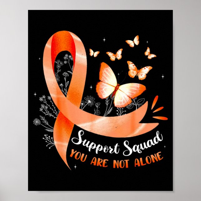 Support Squad Not Alone Leukemia Awarenes Men Poster (Front)
