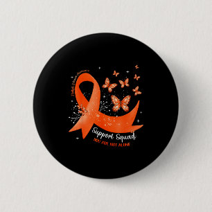 Support Squad Orange Ribbon Butterfly Multiple Scl Button