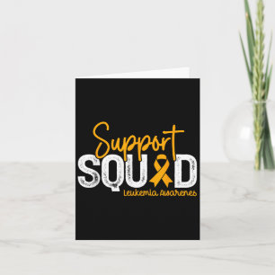 Support Squad Orange Ribbon Cancer Leukemia Awaren Card