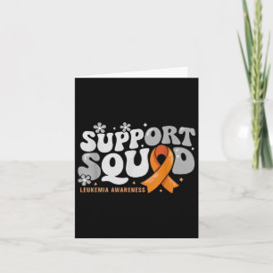 Support Squad Orange Ribbon Leukemia Awareness War Card