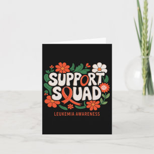 Support Squad Orange Ribbon Leukemia Blood Cancer  Card