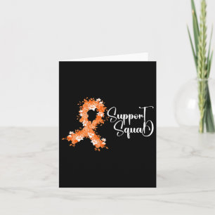 Support Squad Orange Ribbon Leukemia Blood Cancer Card