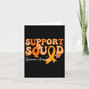Support Squad Orange Ribbon Leukemia Blood Cancer Card