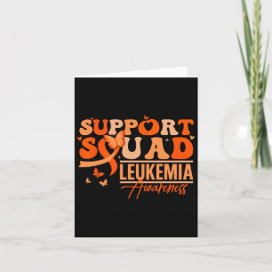 Support Squad Orange Ribbon Leukemia Blood Cancer Card