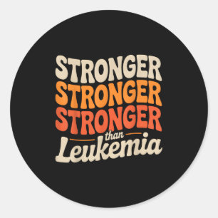 Support Squad Orange Ribbon Leukemia Blood Cancer  Classic Round Sticker