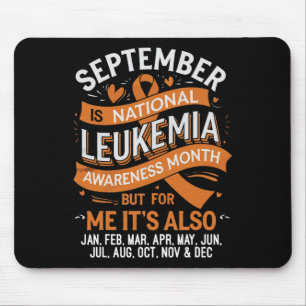 Support Squad Orange Ribbon Leukemia Blood Cancer Mouse Pad