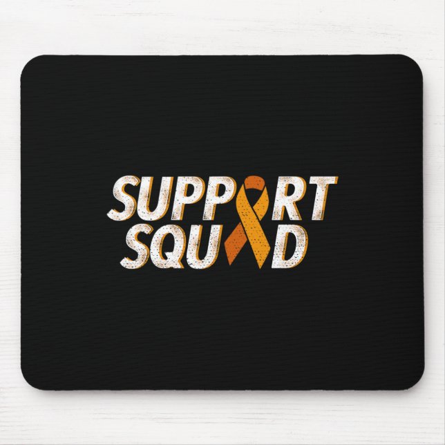 Support Squad Orange Ribbon Leukemia Blood Cancer  Mouse Pad (Front)