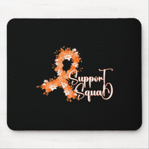 Support Squad Orange Ribbon Leukemia Blood Cancer Mouse Pad