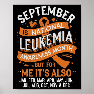 Support Squad Orange Ribbon Leukemia Blood Cancer  Poster