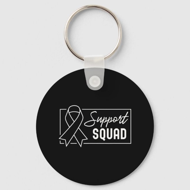 Support Squad Orange Warrior Crps Awareness 2  Keychain (Front)