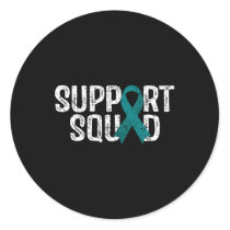 Support Squad Ovarian Cancer Awareness Classic Round Sticker