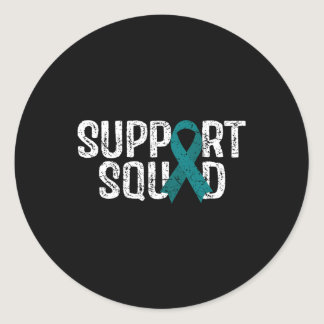 Support Squad Ovarian Cancer Awareness Classic Round Sticker