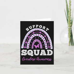 Support Squad Overdose Awareness Rainbow  Card