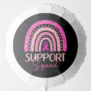 Support Squad Pink Rainbow Breast Cancer Awareness Balloon