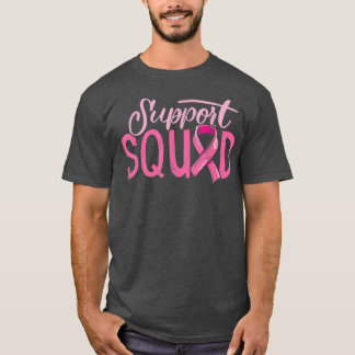 Support Squad Pink Ribbon Breast Cancer Awareness T-Shirt