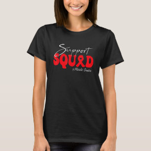 Support Squad Platelet Donation Awareness Red Ribb T-Shirt