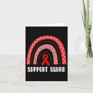 Support Squad Red Rainbow Blood Cancer Awareness  Card