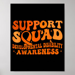Support squad ribbon developmental disability poster