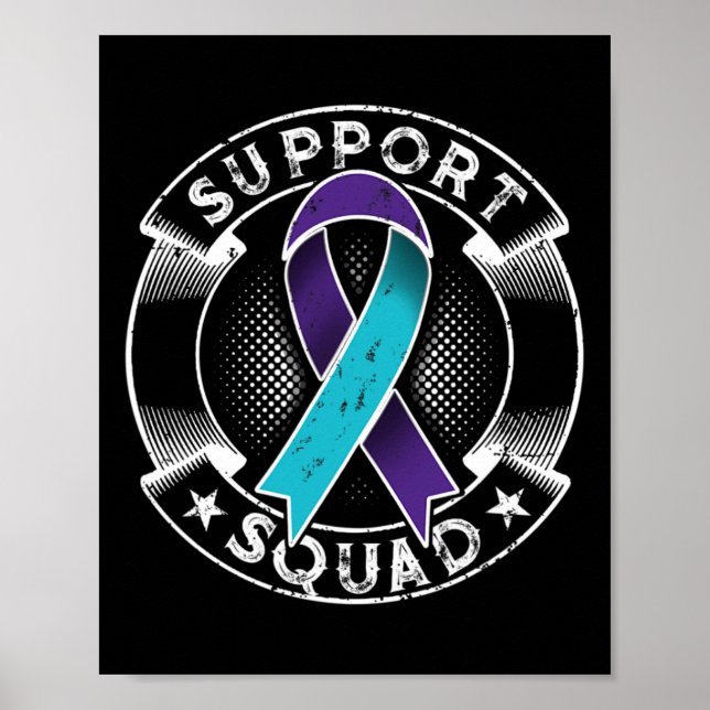 Support Squad Ribbon Suicide Prevention Awareness  Poster (Front)