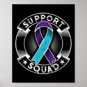 Support Squad Ribbon Suicide Prevention Awareness Poster