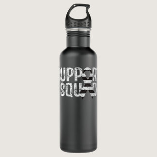 Support Squad Rosie The Riveter Breast Cancer Awar Stainless Steel Water Bottle
