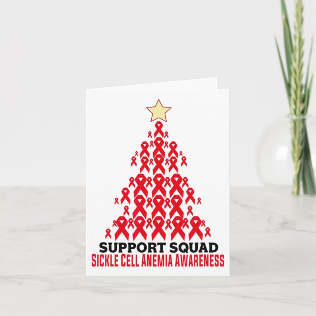 Support Squad Sickle Cell Anemia Awareness Tree Ri Card (Front)