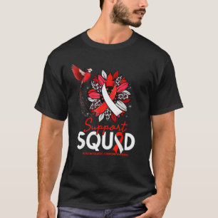 Support Squad Sunflower Hummingbird Myelodysplasti T-Shirt