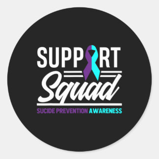 Support Squad Support Suicide Prevention Awareness Classic Round Sticker