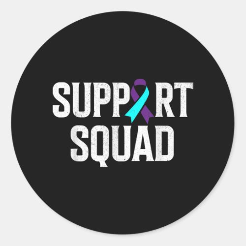 Support Squad Support Suicide Prevention Awareness Classic Round Sticker