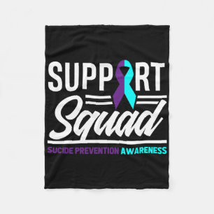 Support Squad Support Suicide Prevention Awareness Fleece Blanket