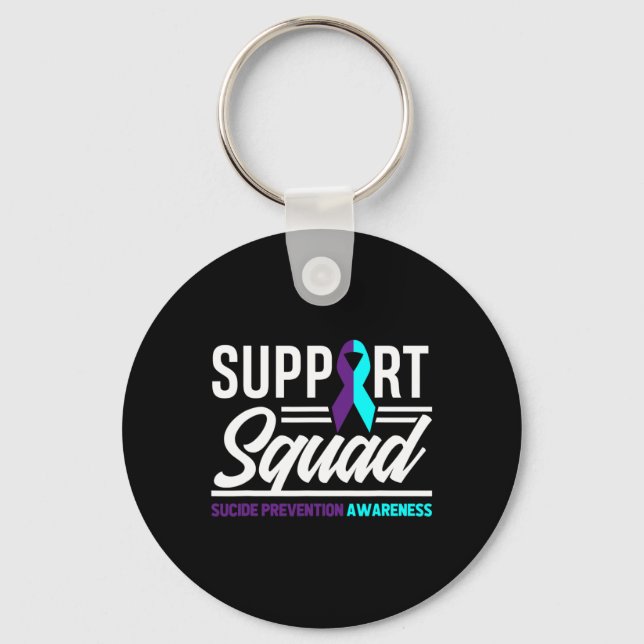 Support Squad Support Suicide Prevention Awareness Keychain (Front)