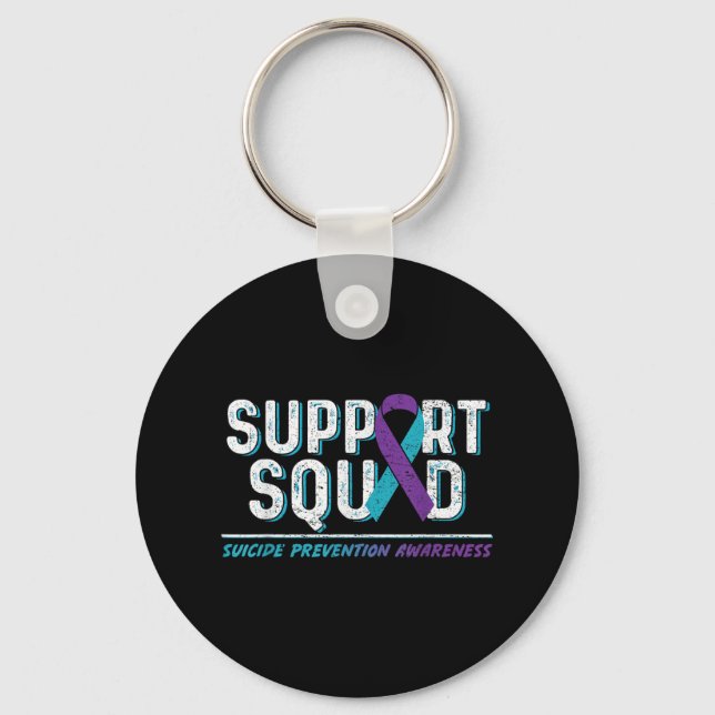 Support Squad Support Suicide Prevention Awareness Keychain (Front)