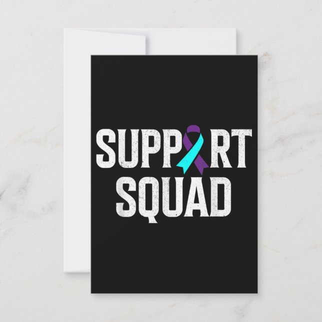 Support Squad Support Suicide Prevention Awareness Note Card (Front)