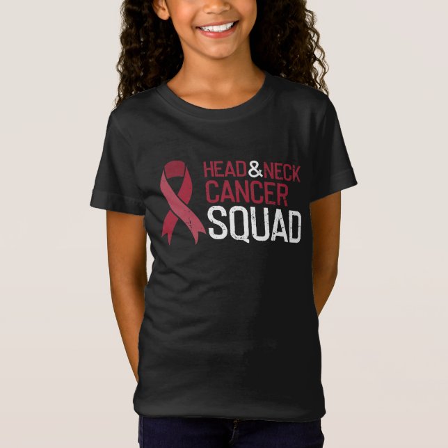 Support Squad Throat Head & Neck Cancer Awareness T-Shirt (Front)