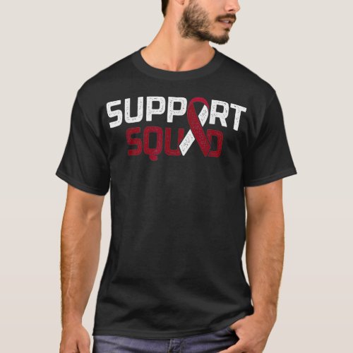 Support Squad  Throat Oral Head  Neck Cancer Awar T_Shirt