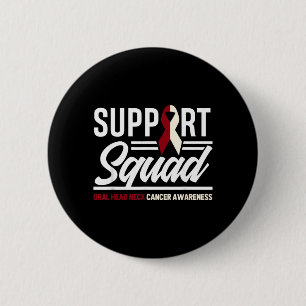 Support Squad Throat Oral Head Neck Cancer Button