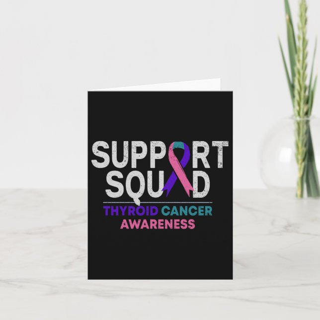 Support Squad Thyroid Cancer Awareness Month Ribbo Card (Front)