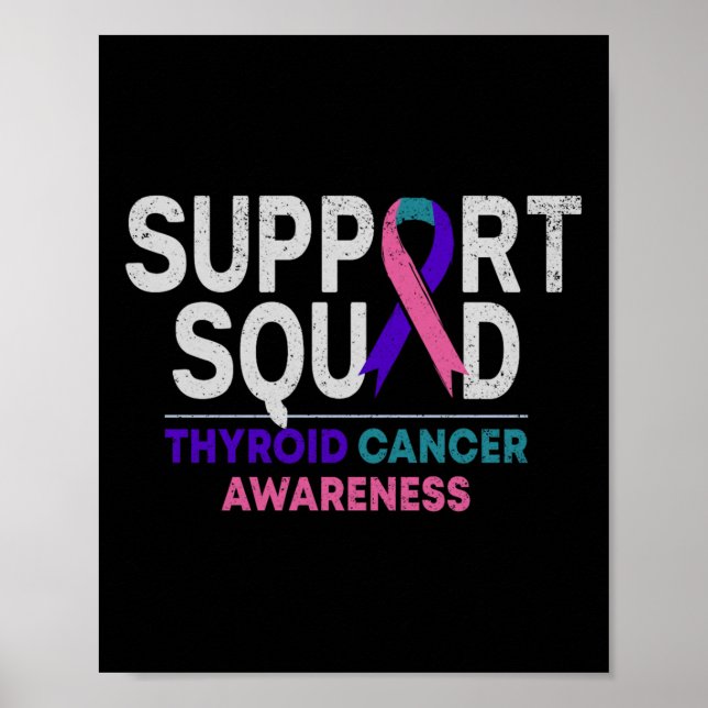 Support Squad Thyroid Cancer Awareness Month Ribbo Poster (Front)
