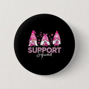 Support Squad Tie Dye Gnome Breast Cancer Awarenes Button