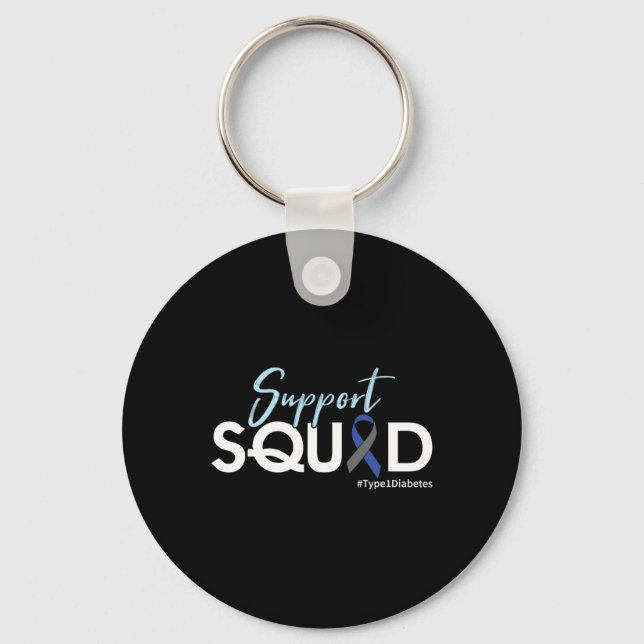 Support Squad - Type 1 Diabetes Awareness  Keychain (Front)