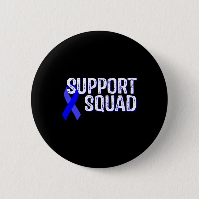 Support Squad Warrior Alopecia Areata Awareness  Button (Front)