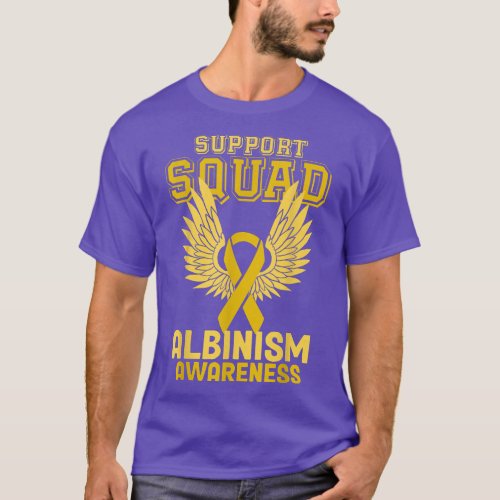 Support Squad Yellow Albinism Awareness Month  T_Shirt