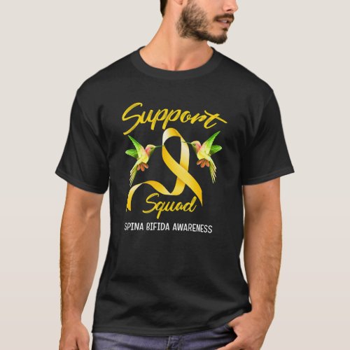 Support Squad Yellow Ribbon Spina Bifida Awareness T_Shirt