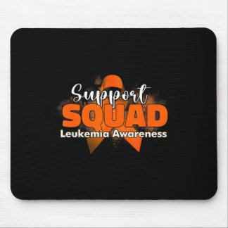 Support squads orange ribbon leukemia cancer mouse pad