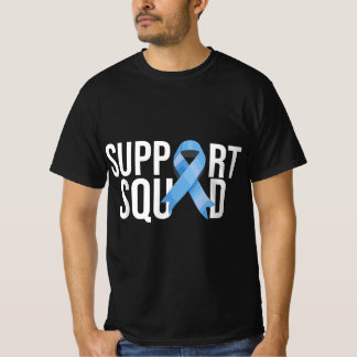 Support Squat Prostate Cancer Awareness Blue Ribbo T-Shirt