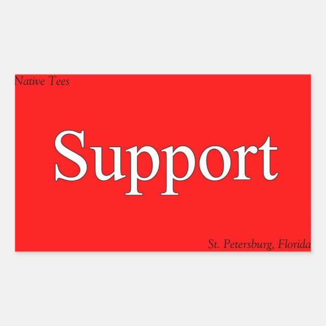 Support St. Pete Native Tee Stickers! Rectangular Sticker (Front)