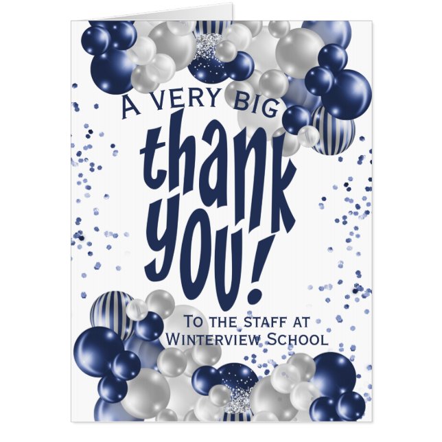 Support Staff Thank You Appreciation Jumbo Card (Front)