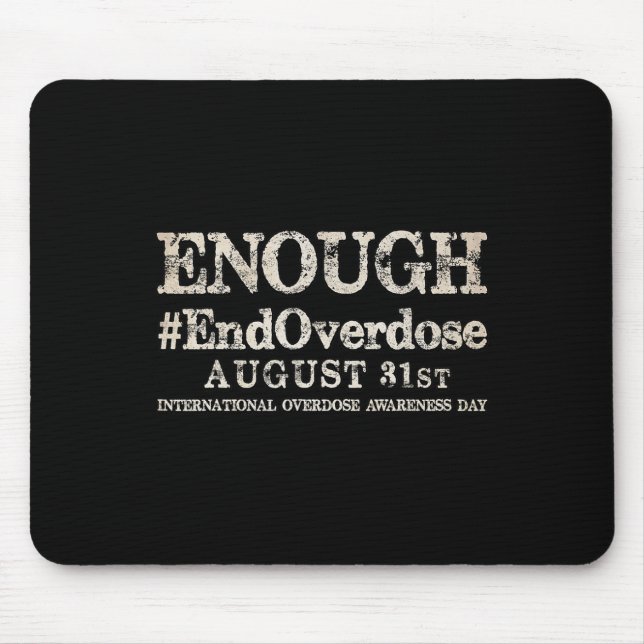 Support Stop Overdose International Overdose Aware Mouse Pad (Front)